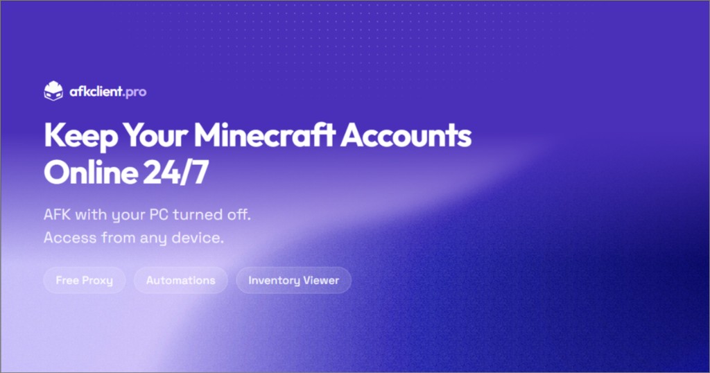 Minecraft AFK Web Client - AFK 24/7